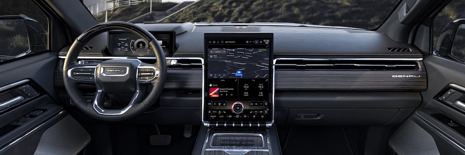 Front interior of the GMC Sierra EV Denali Edition 1.