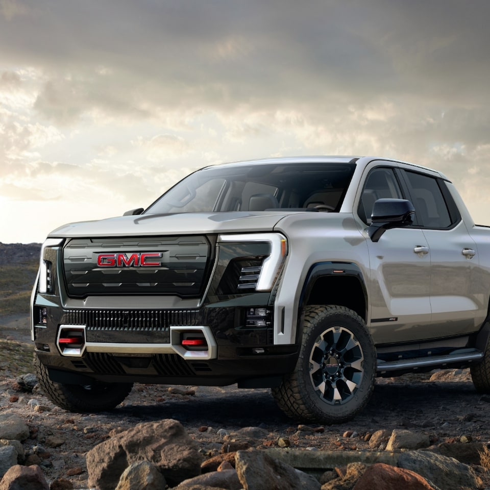 Scenic shot of the GMC Sierra EV AT4.