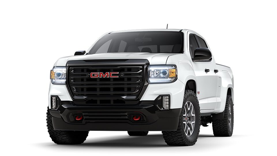 2022 GMC Canyon AT4 in Summit White.