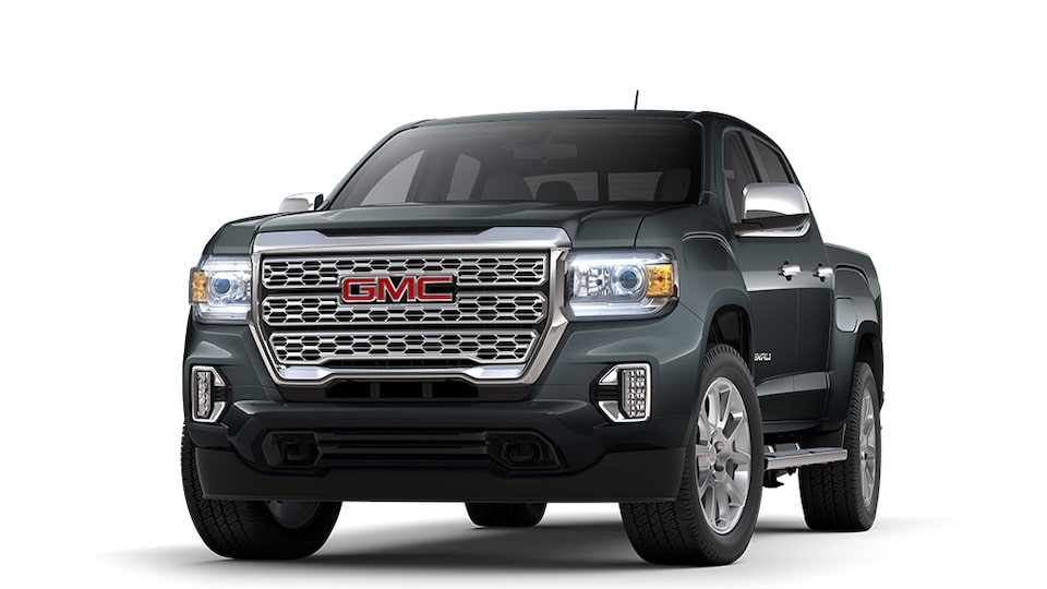 2022 GMC Canyon Denali in Hunter Metallic.