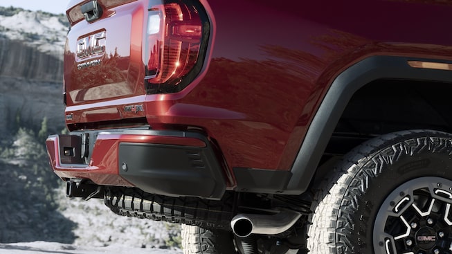 Close-up view of the 2023 Canyon's rear.