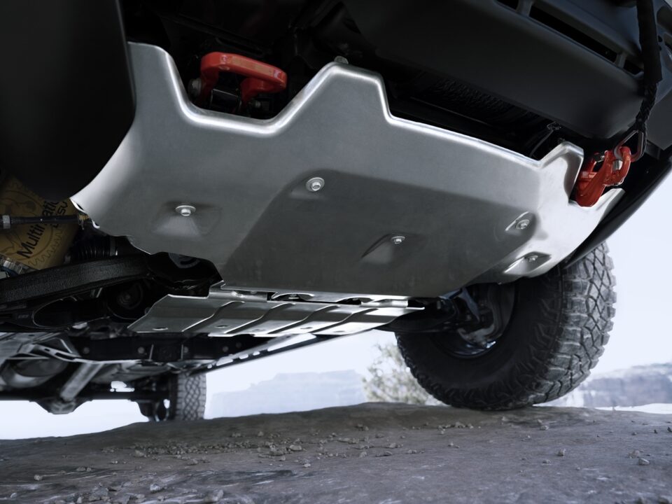 2023 GMC Canyon AT4X skid plate.