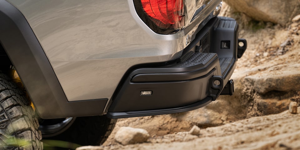 GMC Canyon AT4X AEV edition rear bumpers.