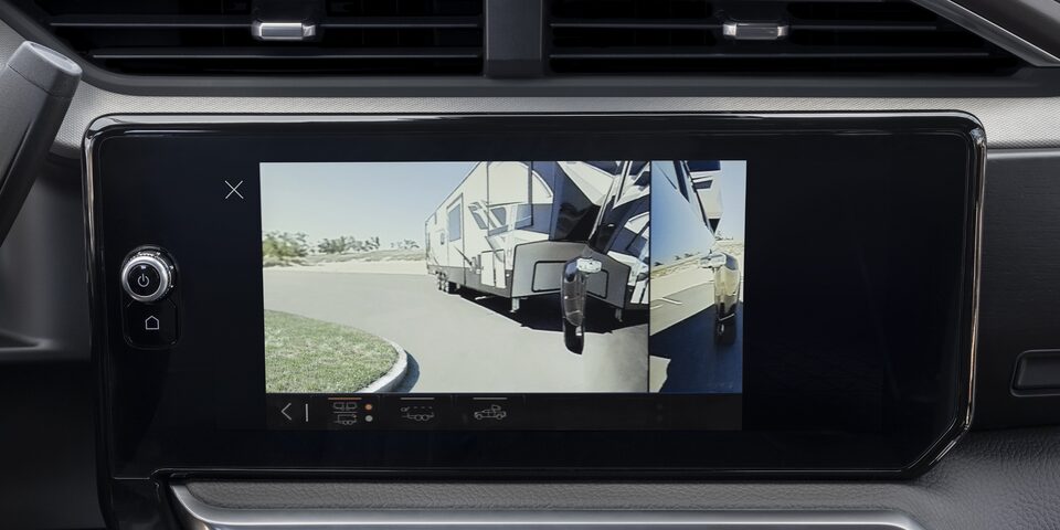 Rear side view of the 2024 GMC Sierra HD camera system.
