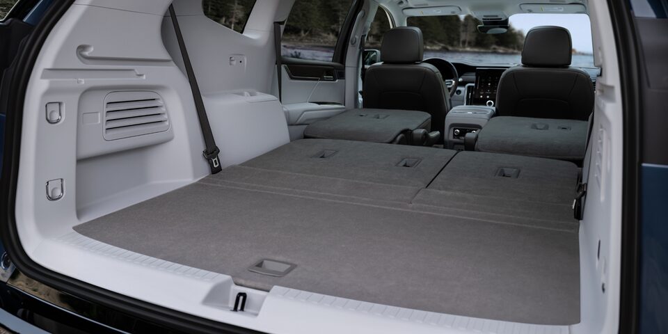 Volume utilitaire maximal accru du GMC Acadia Denali 2024.