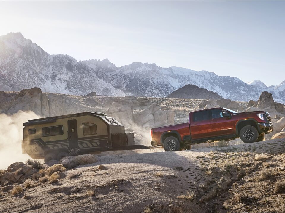 The towing ability of the 2024 GMC Sierra HD AT4X in off-road conditions.