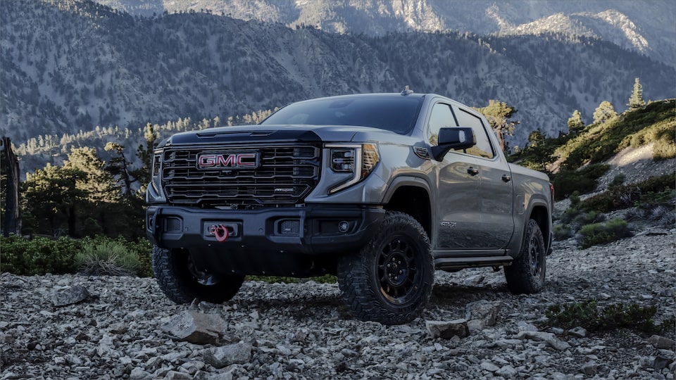 A scenic shot of the 2023 Sierra AT4 AEV Edition.