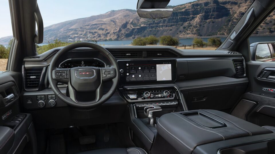 2022 GMC Sierra AT4X front interior.