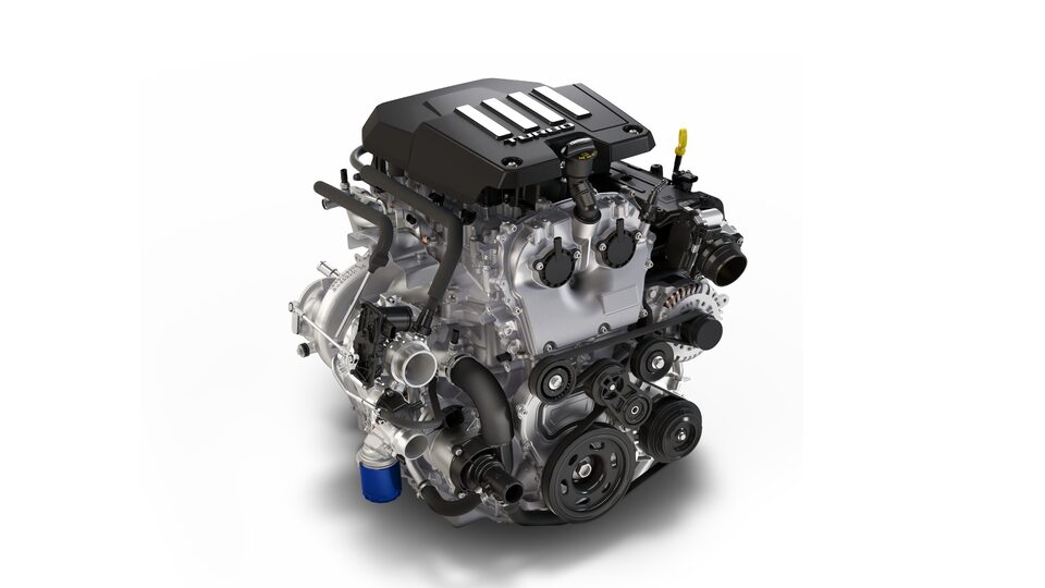 2022 GMC Sierra Turbo High-Output engine.