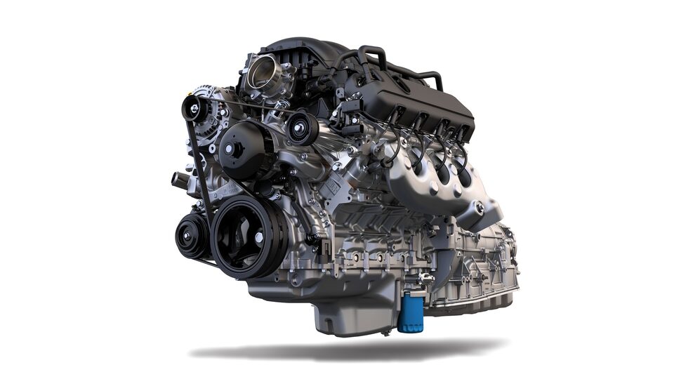 2022 GMC Sierra V8 engine.
