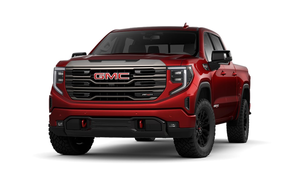 2022 Sierra 1500 AT4X Short Bed Crew Cab in Cayenne Red Tintcoat.