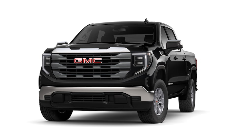 2022 Sierra 1500 SLE Short Bed Crew Cab in Onyx Black.