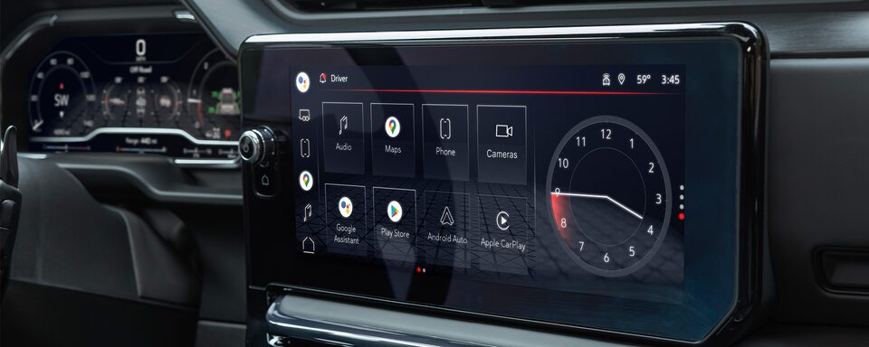 2022 GMC Sierra steering wheel.