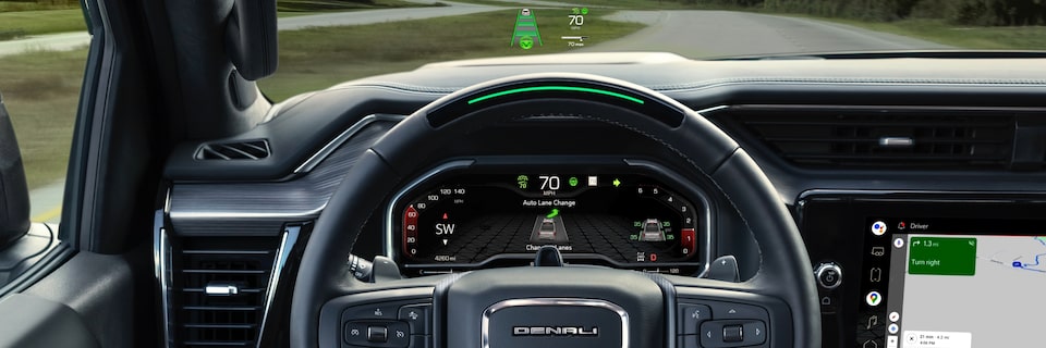2022 GMC Sierra steering wheel.