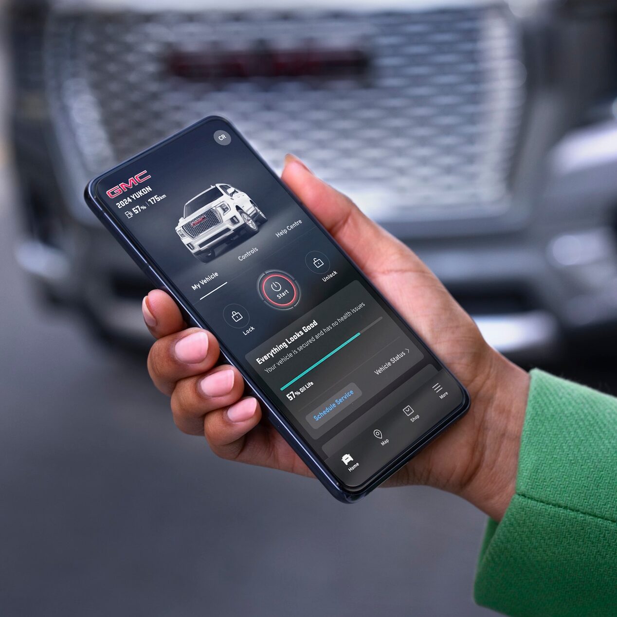 Connect seamlessly to your vehicle with GMC Connected Services.