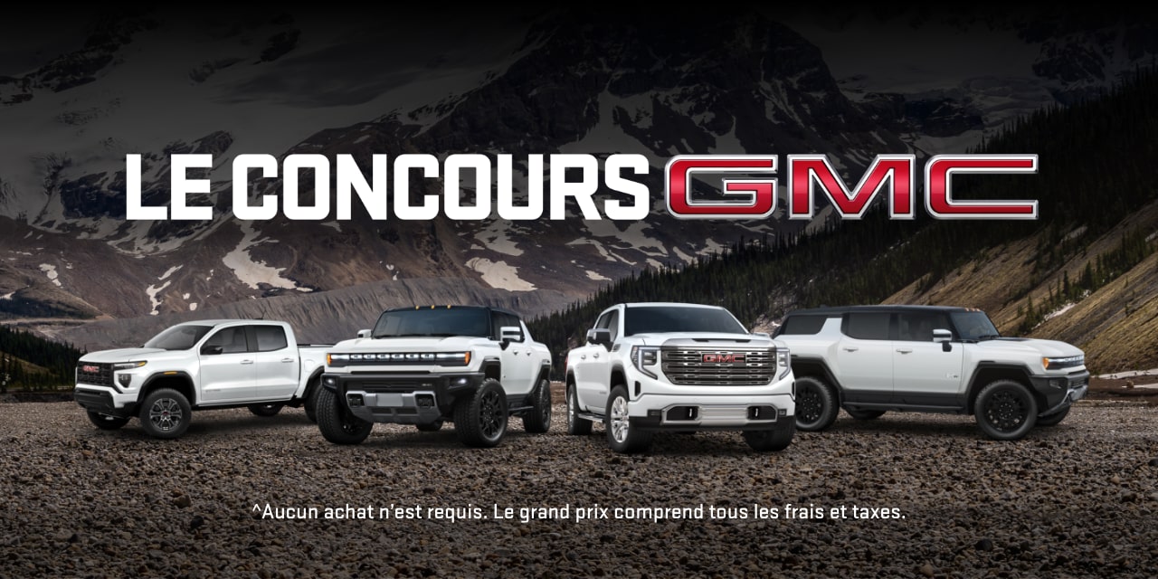 Participez pour courir la chance de gagner jusqu'à 75 000 $ pour l'achat d'un véhicule GMC neuf.