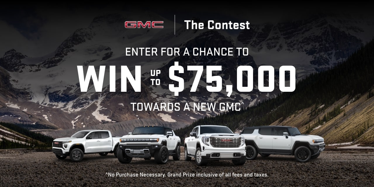 Enter for a chance to win up to $75,000 towards a new GMC.