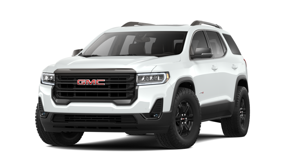 GMC Acadia AT4 de 2022, en blanc Summit.