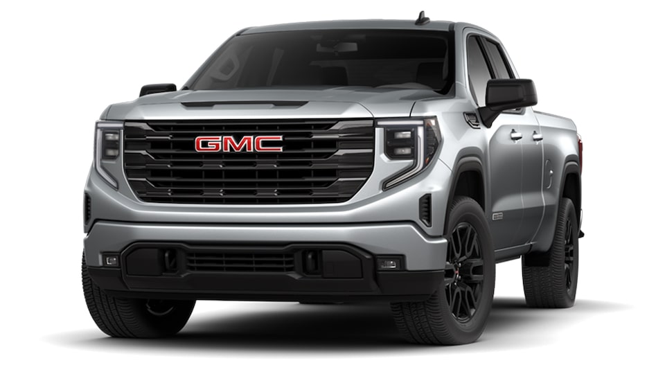 2022 Sierra Elevation Short Bed Crew Cab in Quick Silver Metallic.