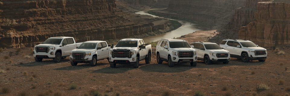 The GMC lineup of vehicles.