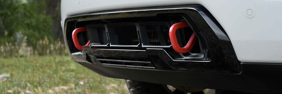 2021 GMC Sierra AT4 featuring available Red Recovery Hooks.