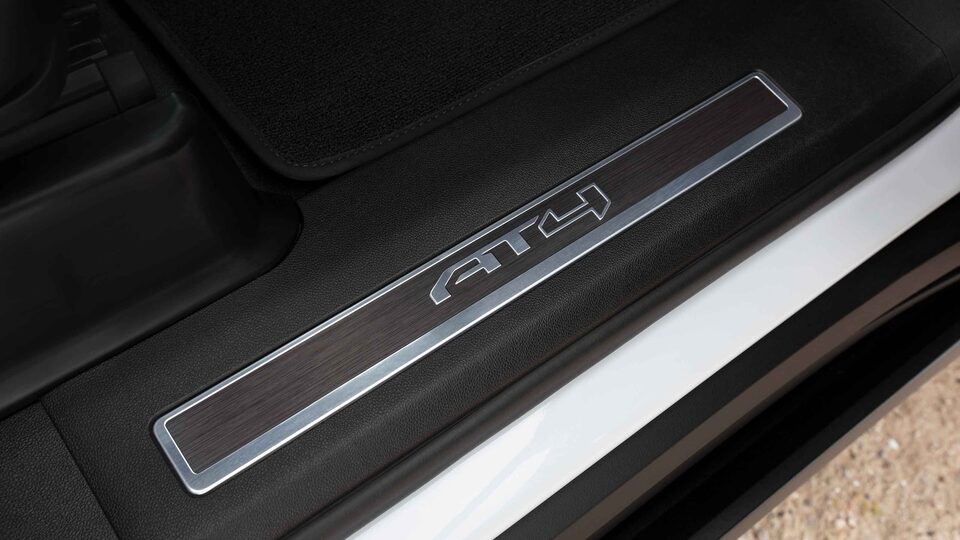 2021 GMC Yukon AT4 brushed aluminum accents.