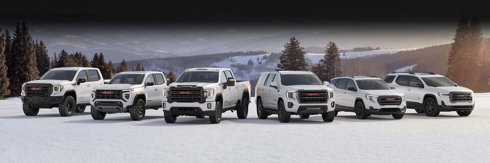 Gamme AT4 de pick-up et de VUS de GMC.