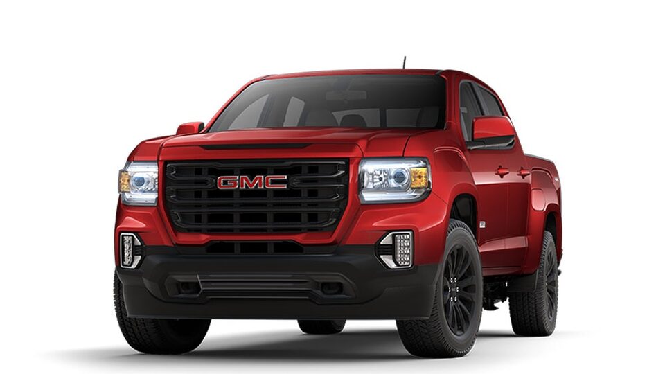 2021 GMC Canyon Elevation in Cayenne Red Tintcoat.