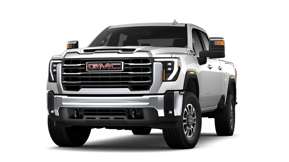 Vue latérale avant du GMC Sierra HD SLT.