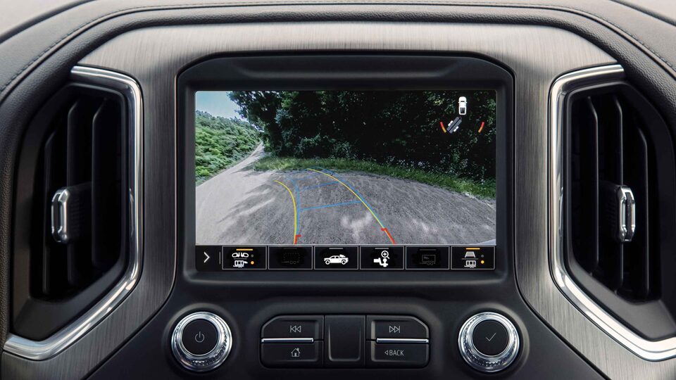 2022 GMC Sierra 1500 rear trailer view Shot.