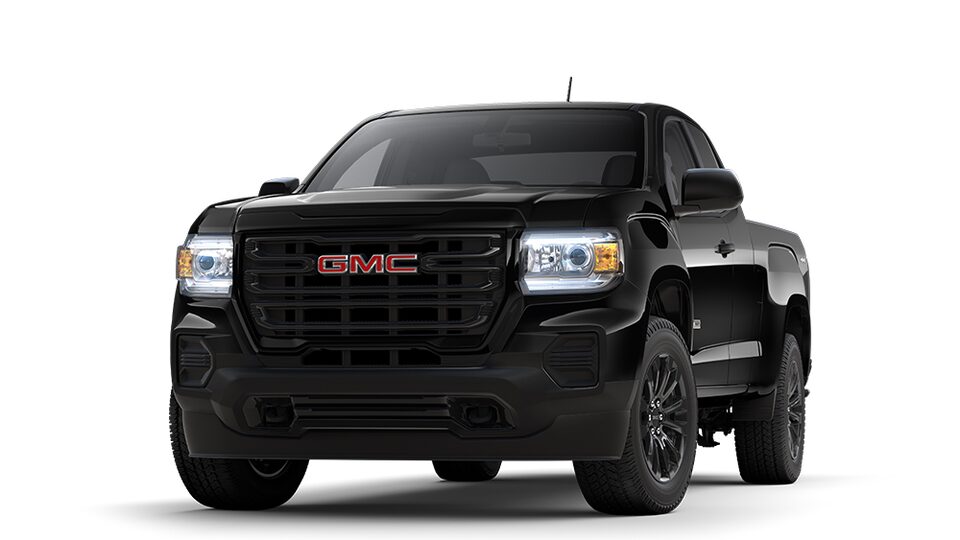 2022 GMC Canyon Elevation in Onyx Black.