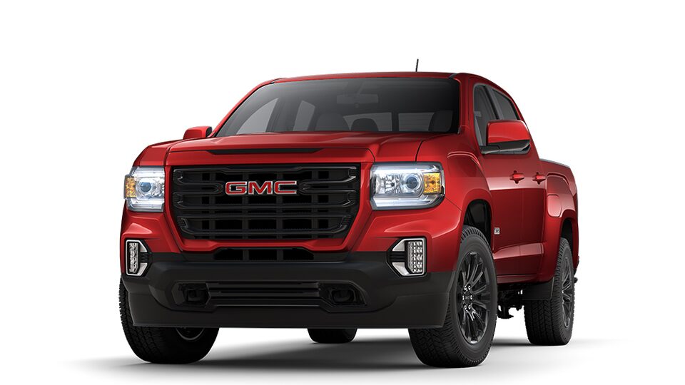 GMC Canyon Elevation 2022 en teinte rouge cayenne.