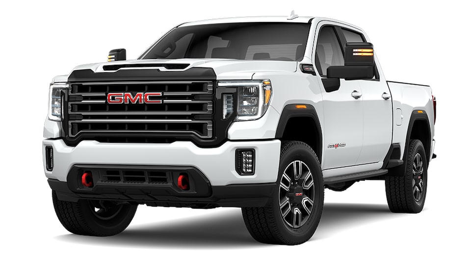 GMC Sierra 2500HD AT4 2023 en blanc sommet.