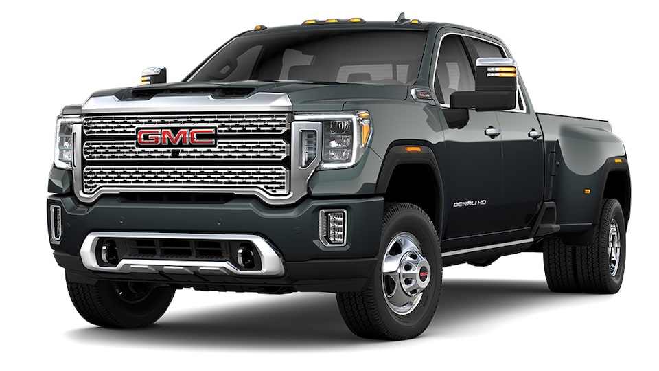 2022 GMC Sierra 3500 Denali HD in Hunter Metallic.