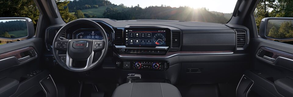 Vue de l’habitacle du GMC Sierra 1500 STL 2023.