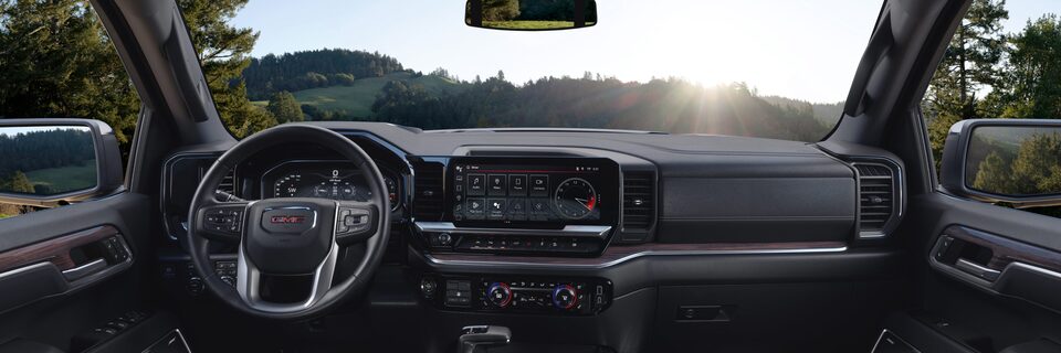Vue de l’habitacle du GMC Sierra 1500 STL 2023.