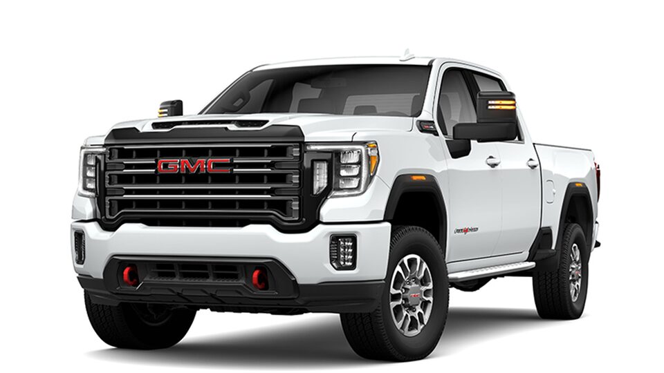 GMC Sierra 2500 AT4 2023 en blanc sommet.