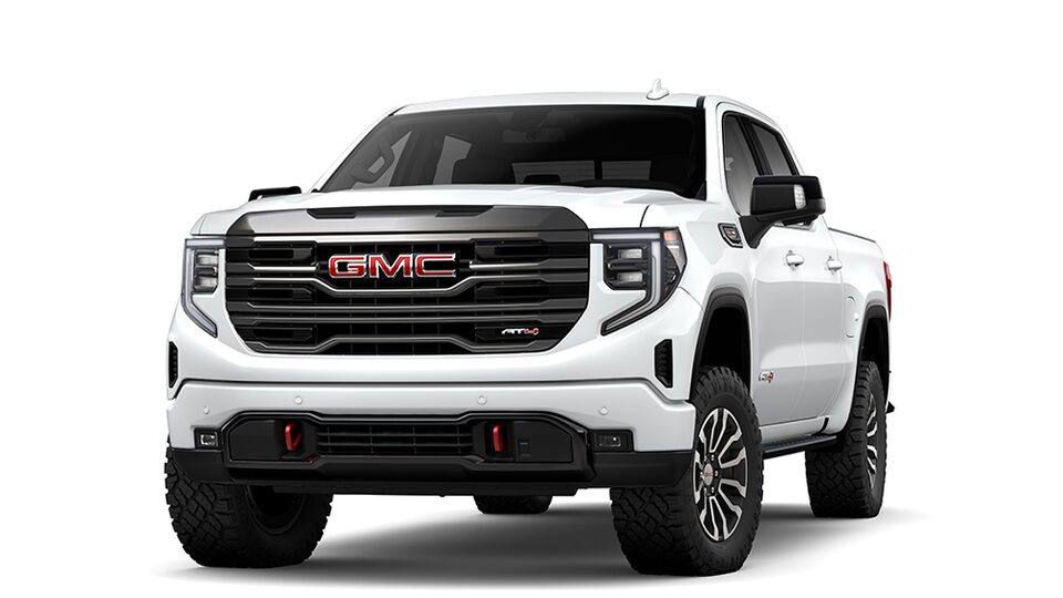 GMC Sierra 1500 AT4 2023 en blanc sommet.