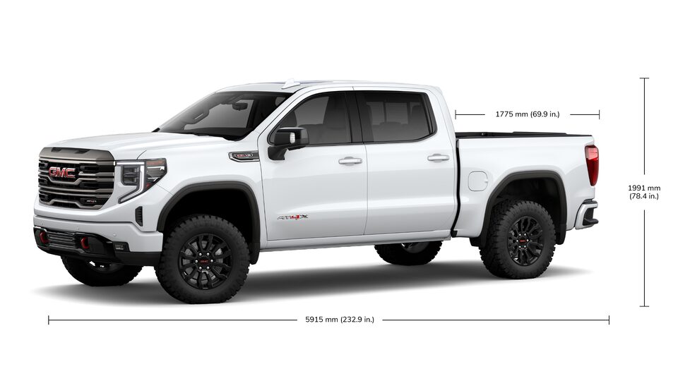 The new 2023 Sierra 1500 AT4X Crew Cab specs.