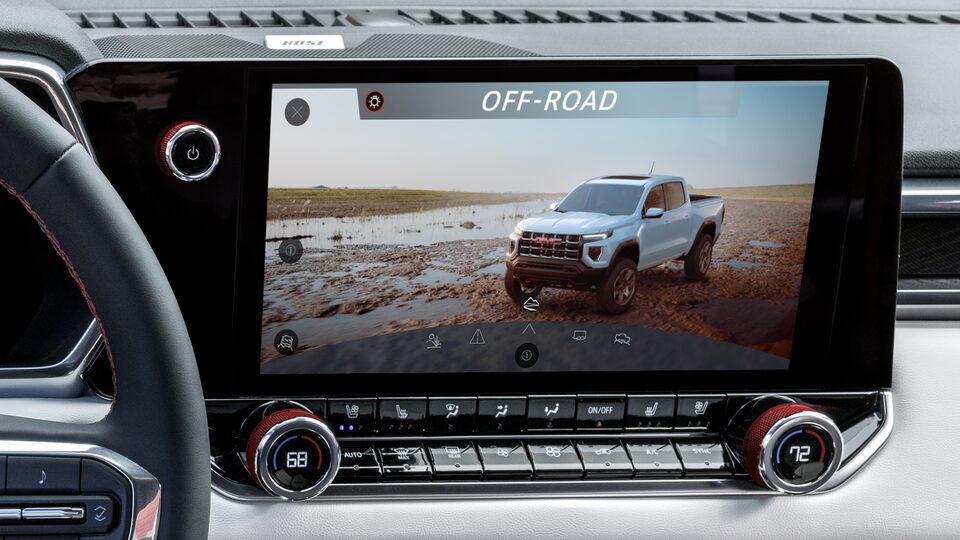 2023 Canyon AT4X infotainment system screen.