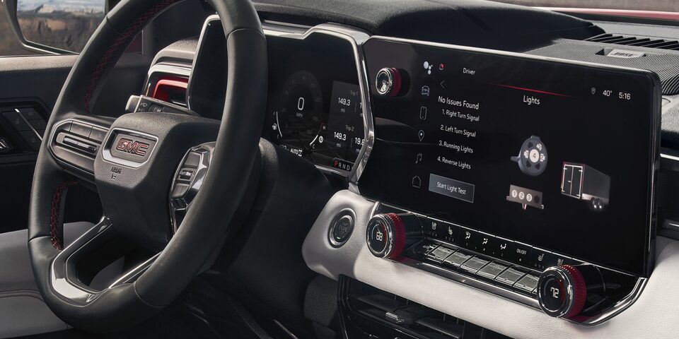 2023 Canyon AT4X front interior.