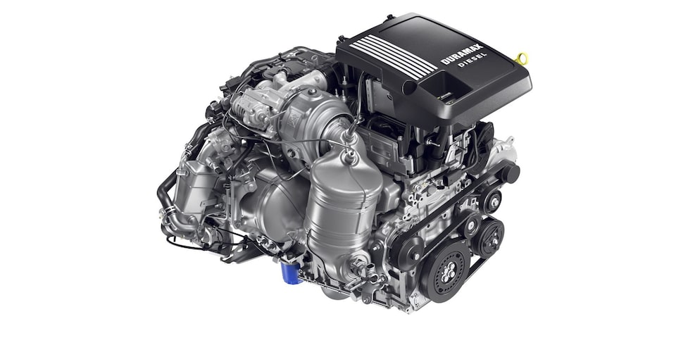 The Duramax Turbo-Diesel Engine of the 2024 GMC Sierra 1500 AT4 series.