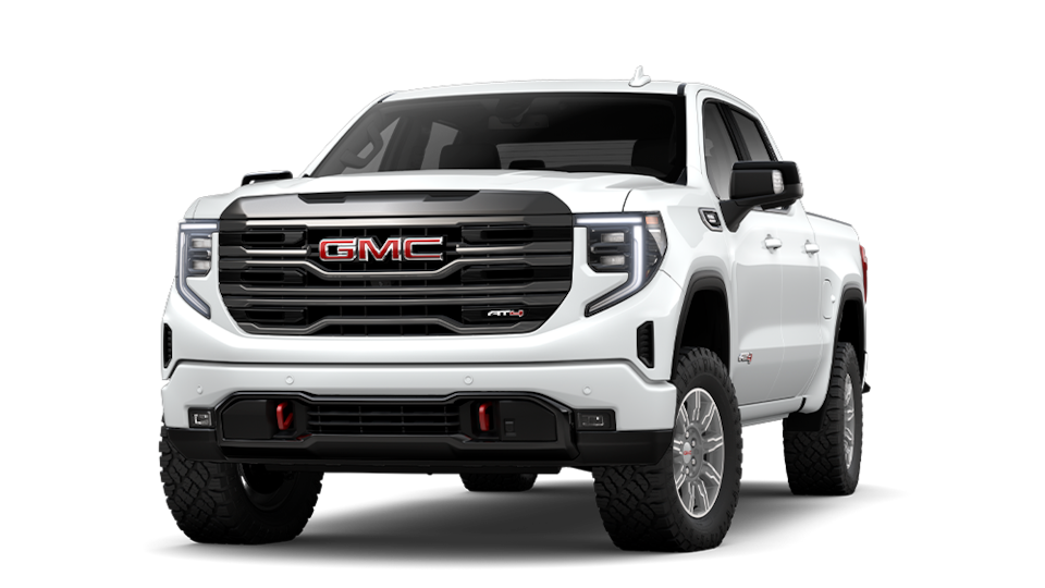 2025 Sierra 1500 AT4 in Summit White.
