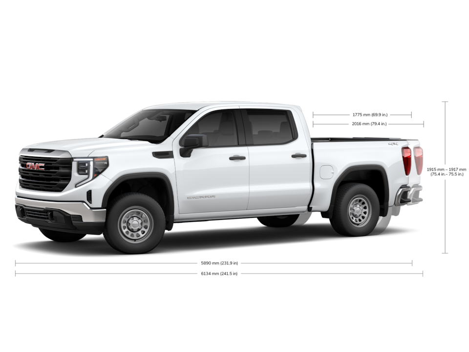 Model of the 2024 Sierra 1500 SLE Crew Cab.