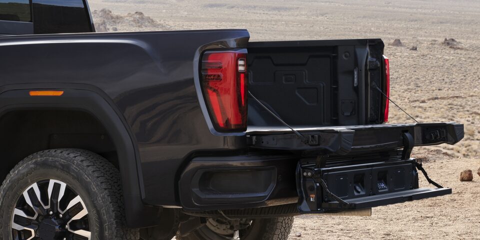 Six function MultiPro™ Tailgate of the 2024 GMC Sierra HD.