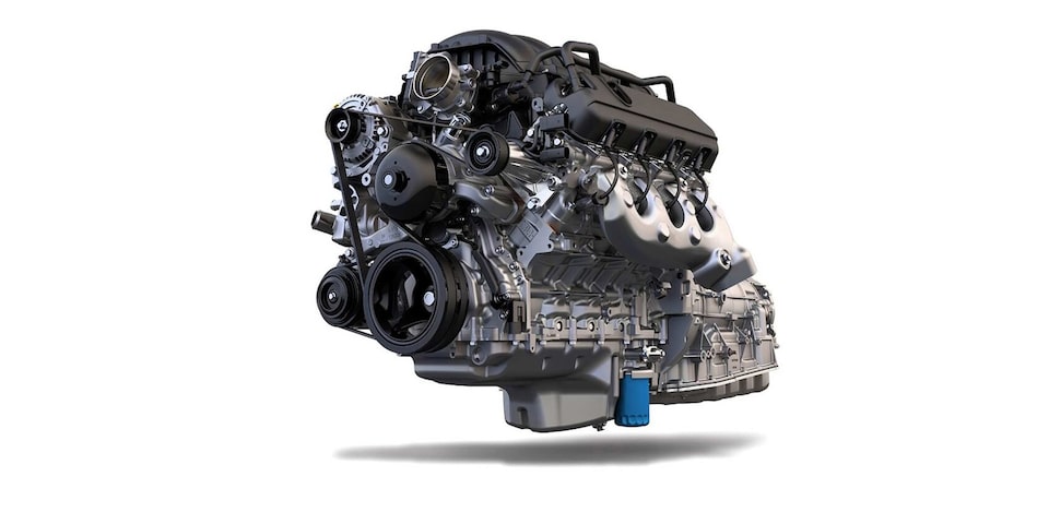 The 5.3L Gas Engine of the 2024 GMC Sierra 1500 Denali.