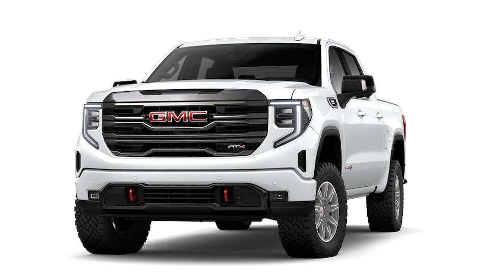 GMC Sierra 1500 AT4 2024 en blanc sommet.