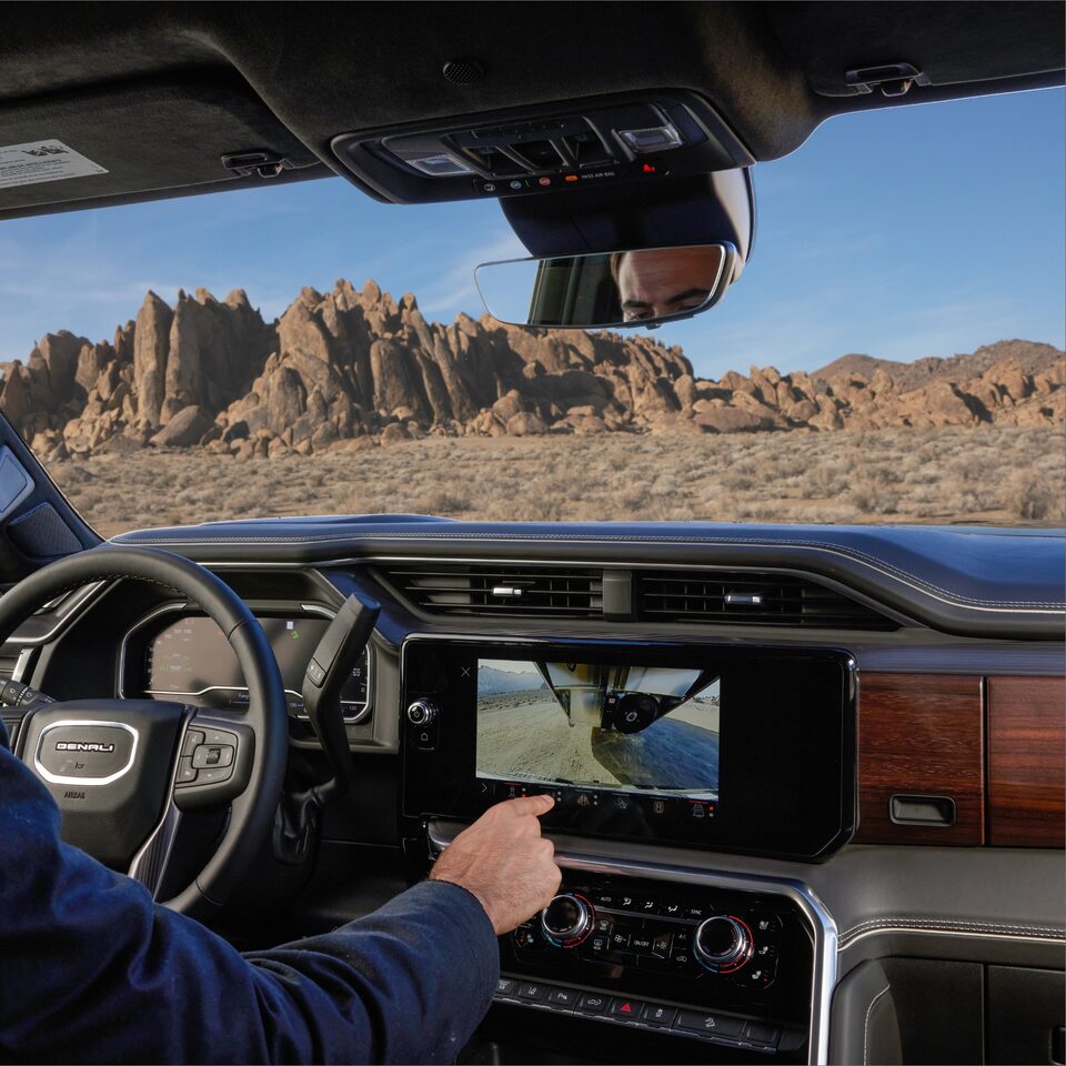 Using the camera system of the 2024 GMC Sierra HD.