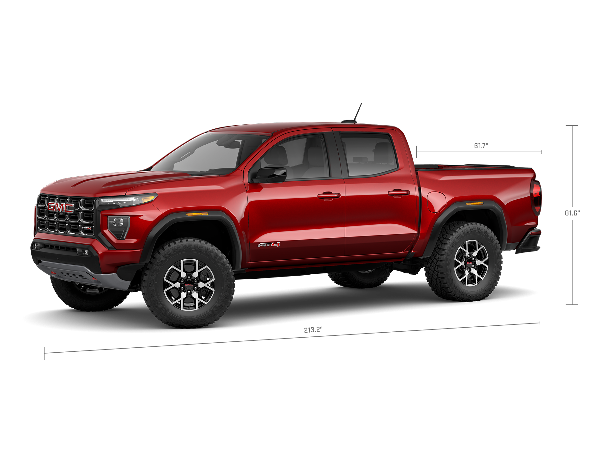 Vue latérale du GMC Canyon AT4X 2026.