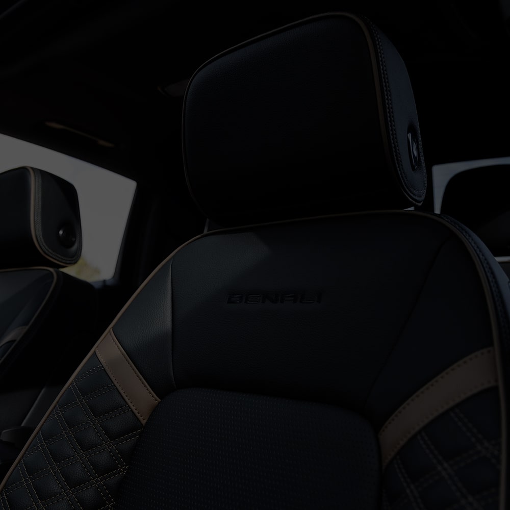 Close-up view of the Seat Stitching inside the 2026 GMC Canyon.